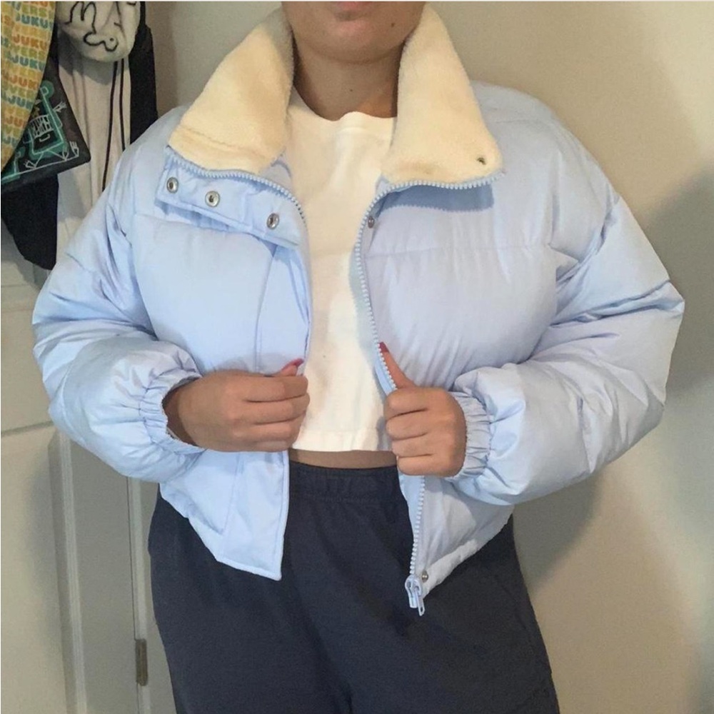 Baby Blue Puffer Coat